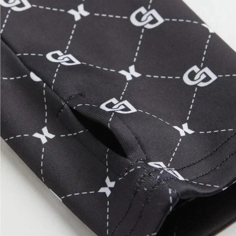H&M+ | Monogram-Patterned Fitted Dress Black 4X